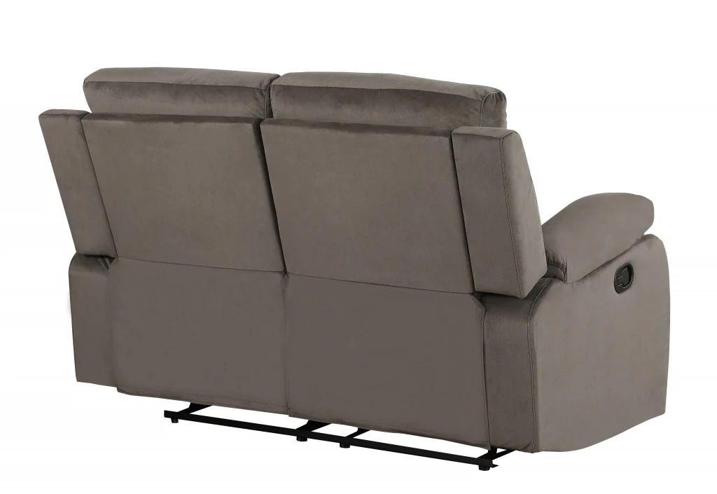 40" Modern Brown Fabric Loveseat By Homeroots - Image 3