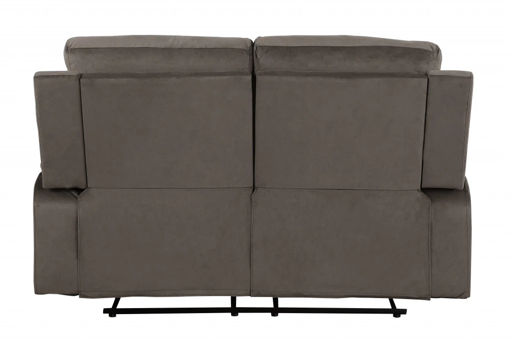 40" Modern Brown Fabric Loveseat By Homeroots - Image 4