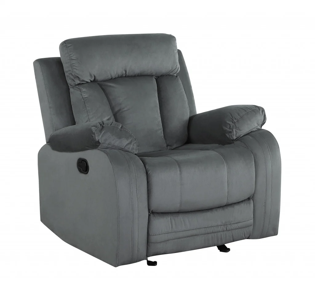 40" Modern Grey Fabric Chair By Homeroots - Image 2