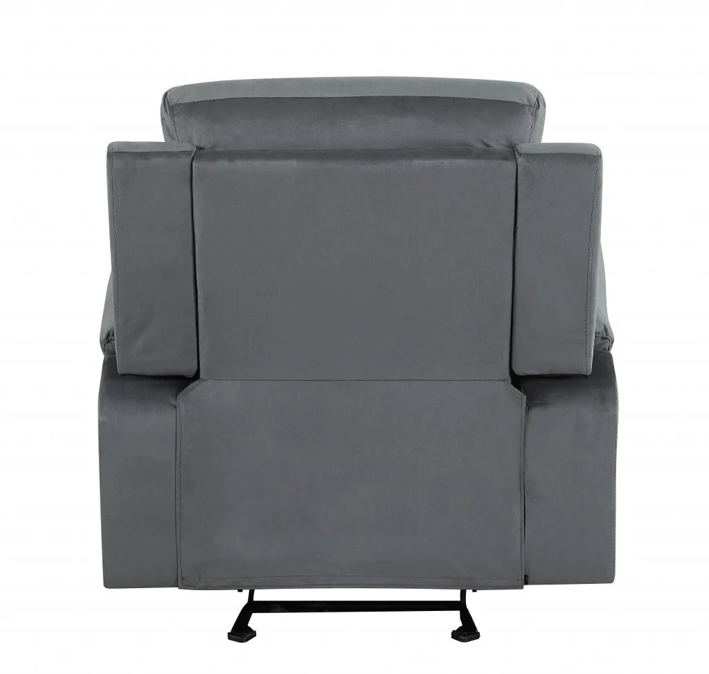 40" Modern Grey Fabric Chair By Homeroots - Image 3