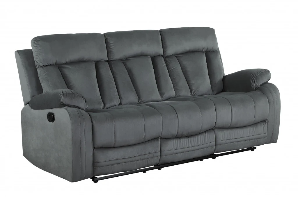 40" Modern Grey Fabric Sofa By Homeroots - Image 2