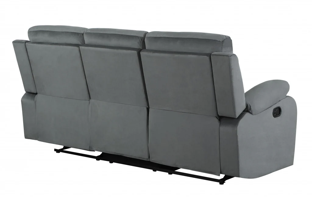 40" Modern Grey Fabric Sofa By Homeroots - Image 3