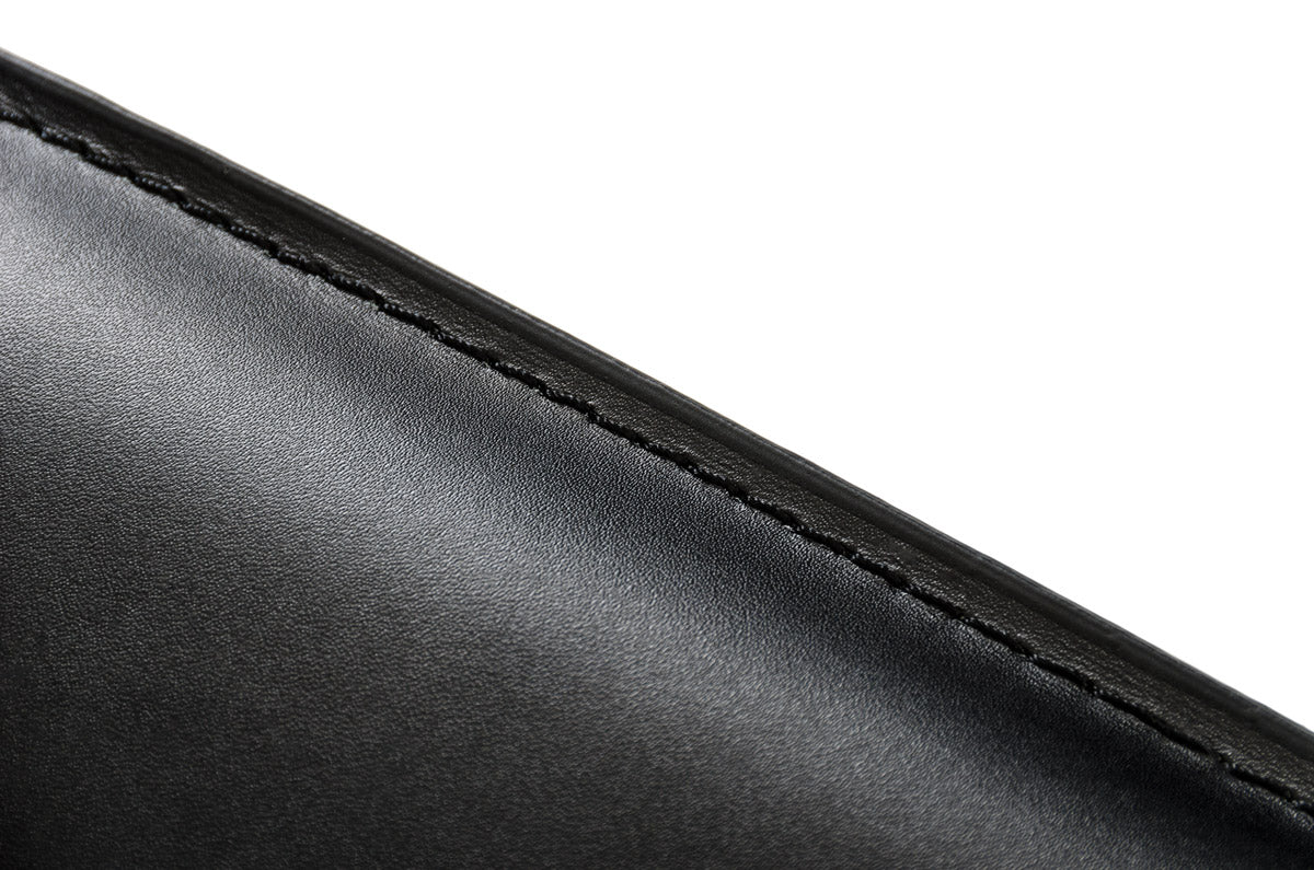 41' Black Eco Leather And Steel Bar Stool By Homeroots - Image 4