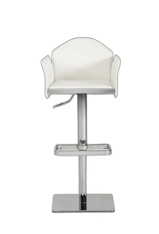 41' Black Eco Leather And Steel Bar Stool By Homeroots - Image 9