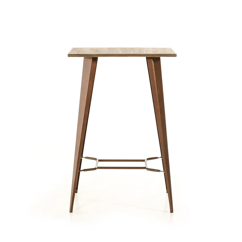 41' Copper and Wood Bar Table By Homeroots - Image 5