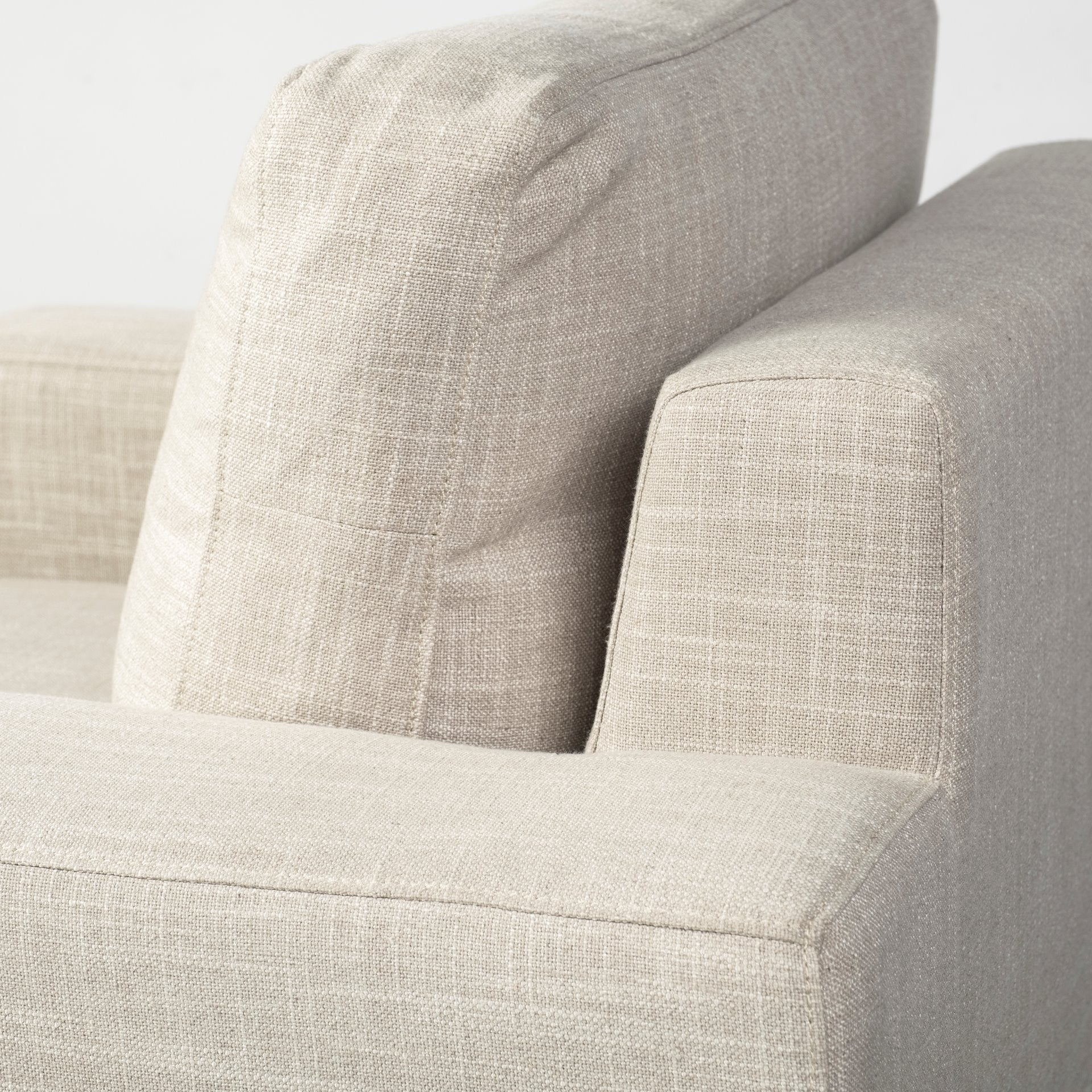 41" Cream And Black Fabric Arm Chair By Homeroots - Image 6