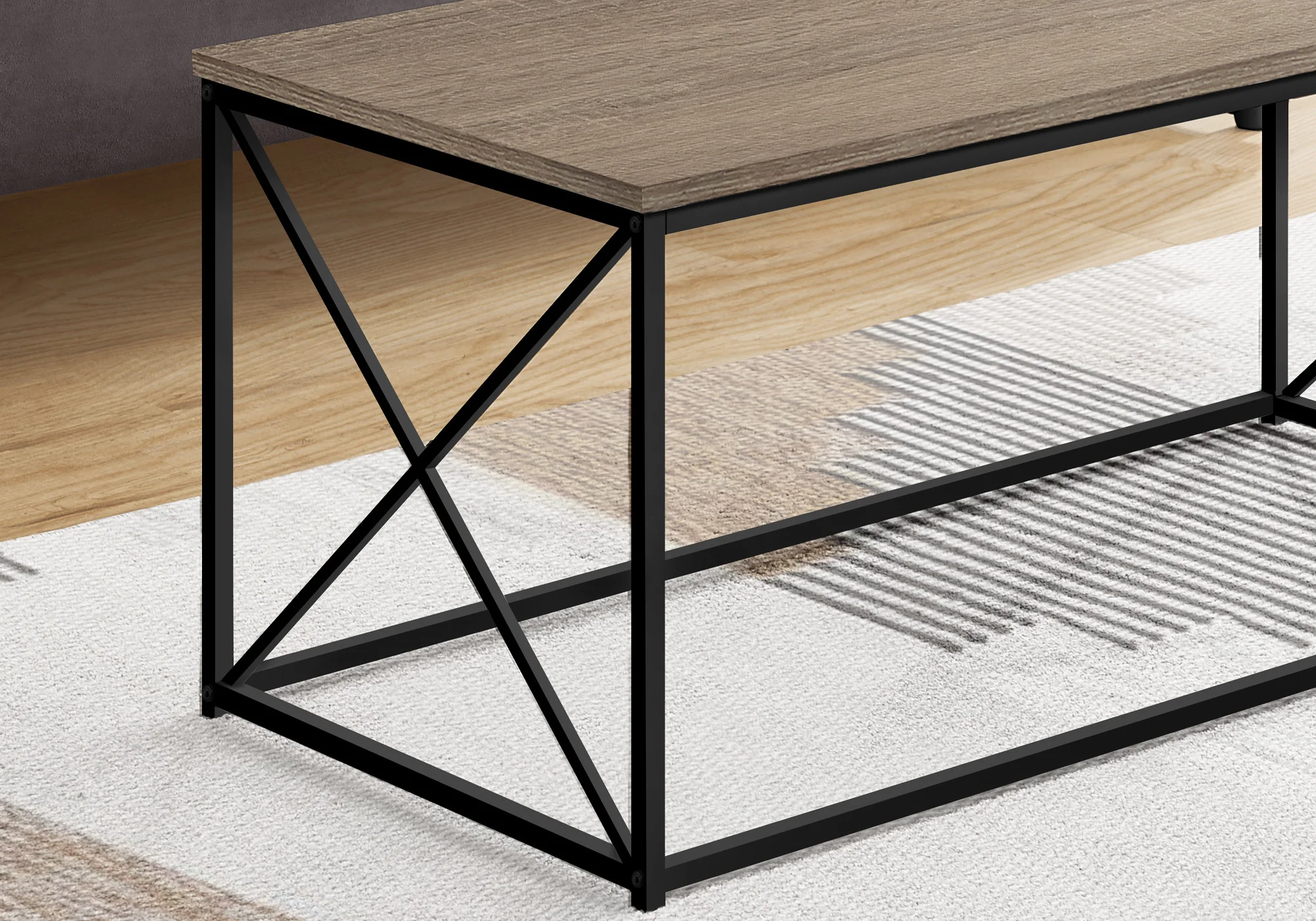 41" Dark Taupe Rectangular Coffee Table By Homeroots - Image 4