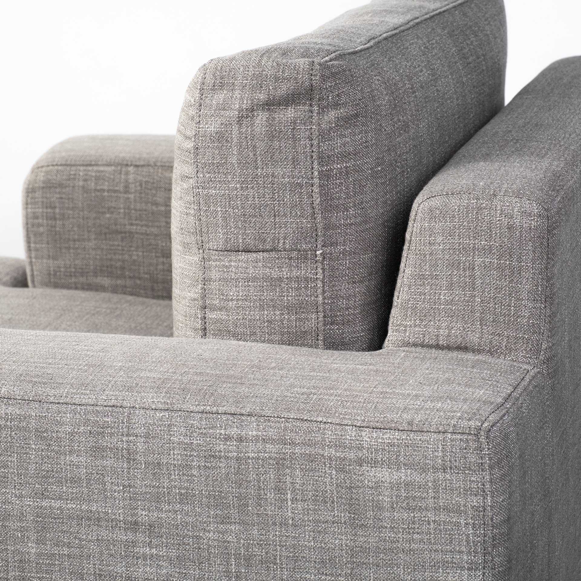 41" Gray And Black Linen Club Chair By Homeroots - Image 5