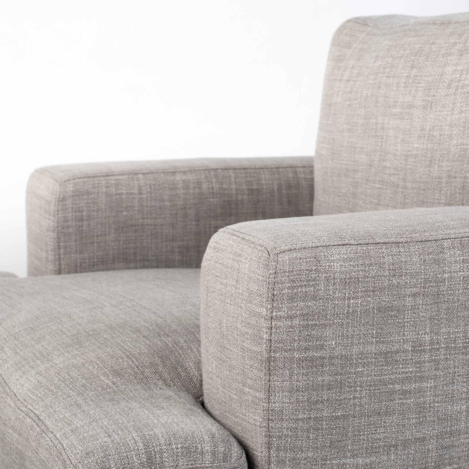 41" Gray And Black Linen Club Chair By Homeroots - Image 8