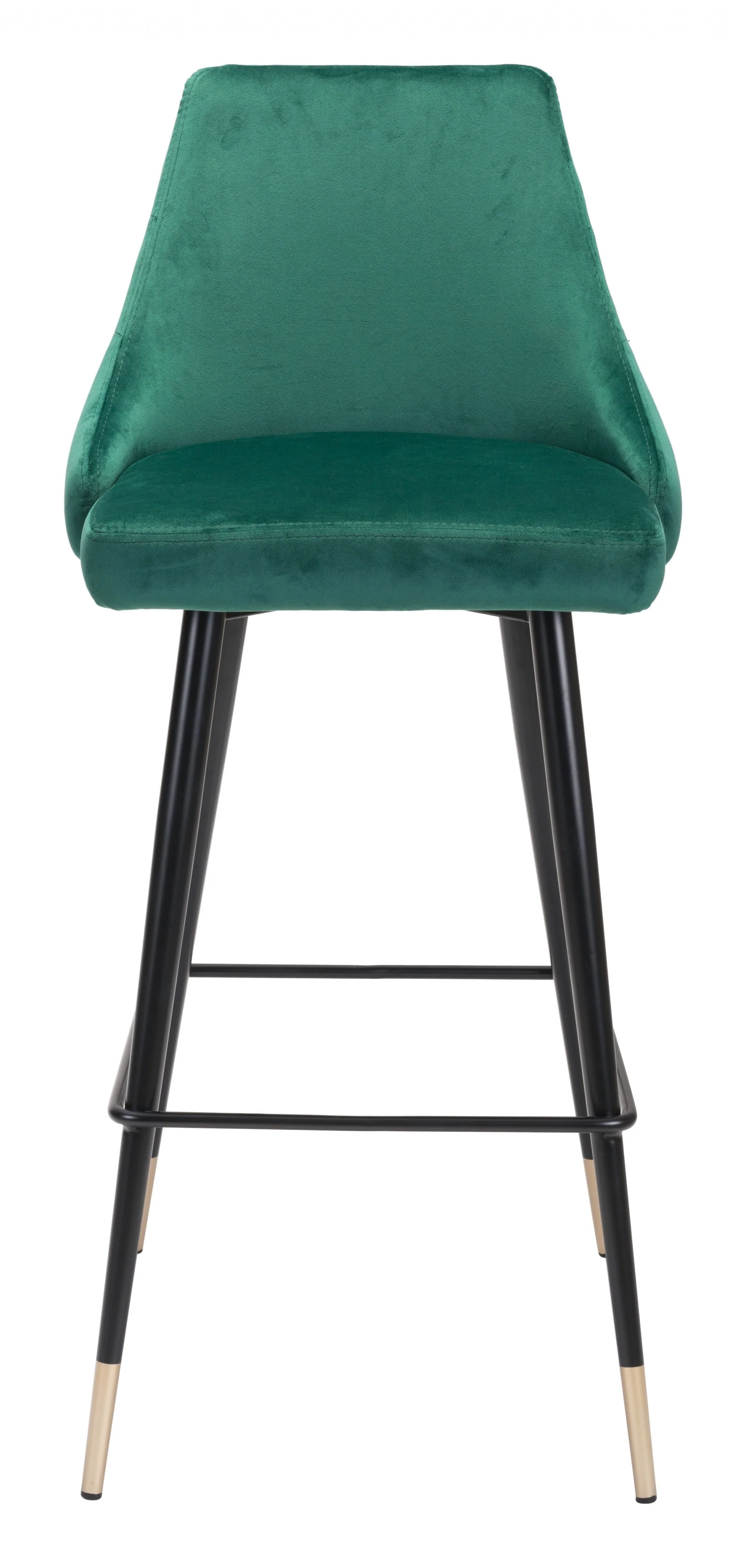 41" Green And Black Steel Low Back Bar Height Chair With Footrest By Homeroots - Image 3
