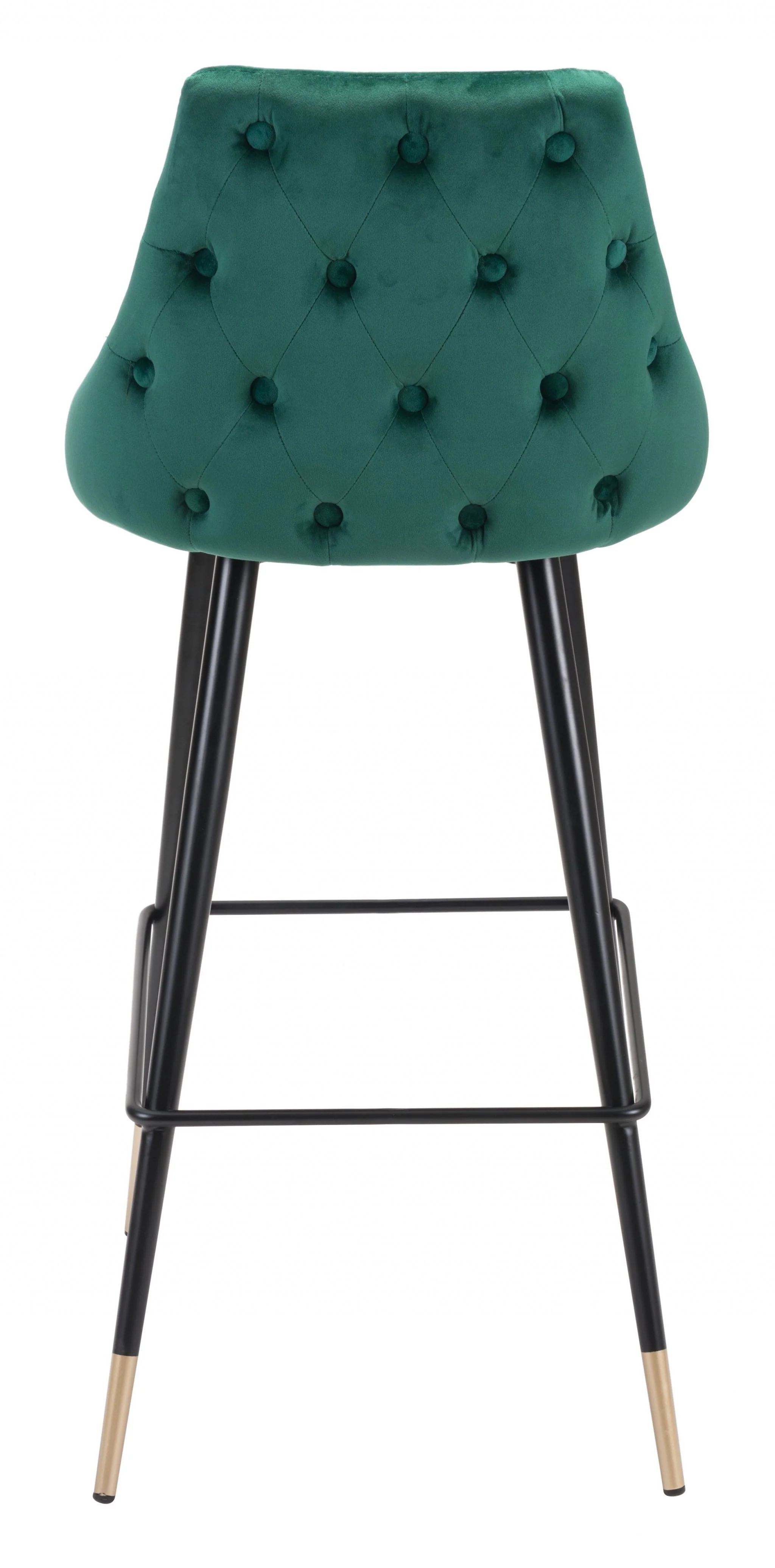 41" Green And Black Steel Low Back Bar Height Chair With Footrest By Homeroots - Image 4