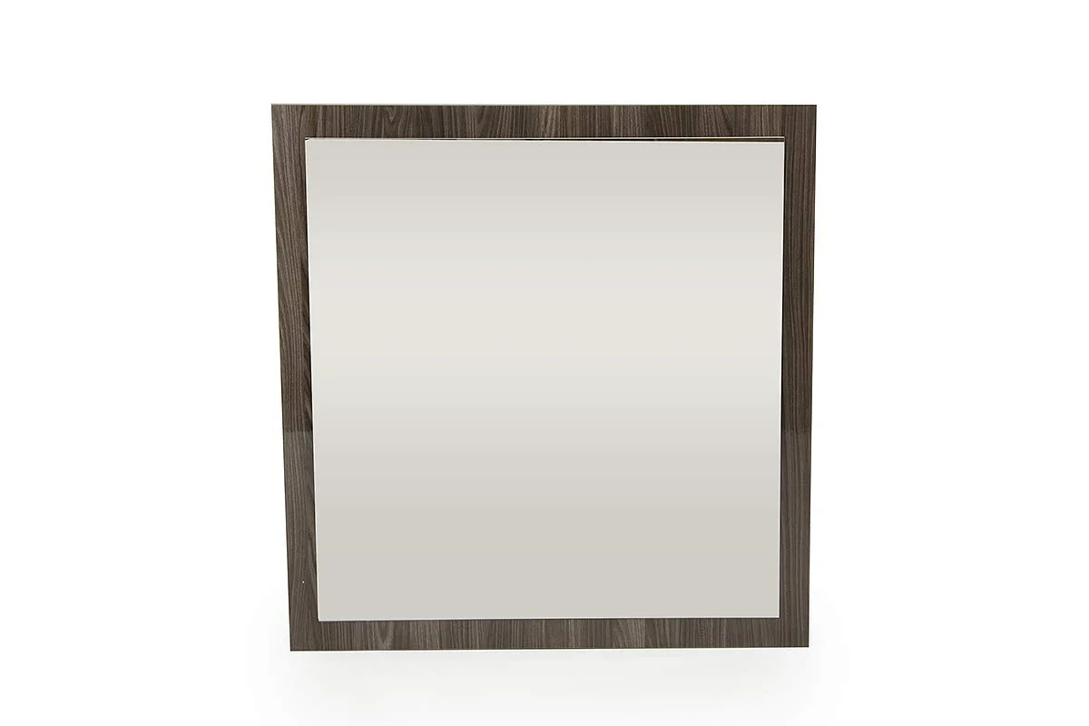 41" Grey MDF Veneer and Glass Mirror By Homeroots - Image 2