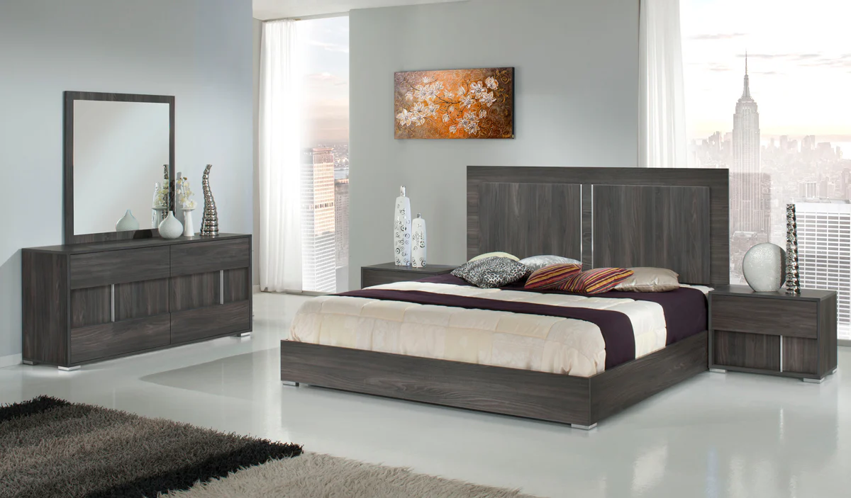 41" Grey MDF Veneer and Glass Mirror By Homeroots - Image 4