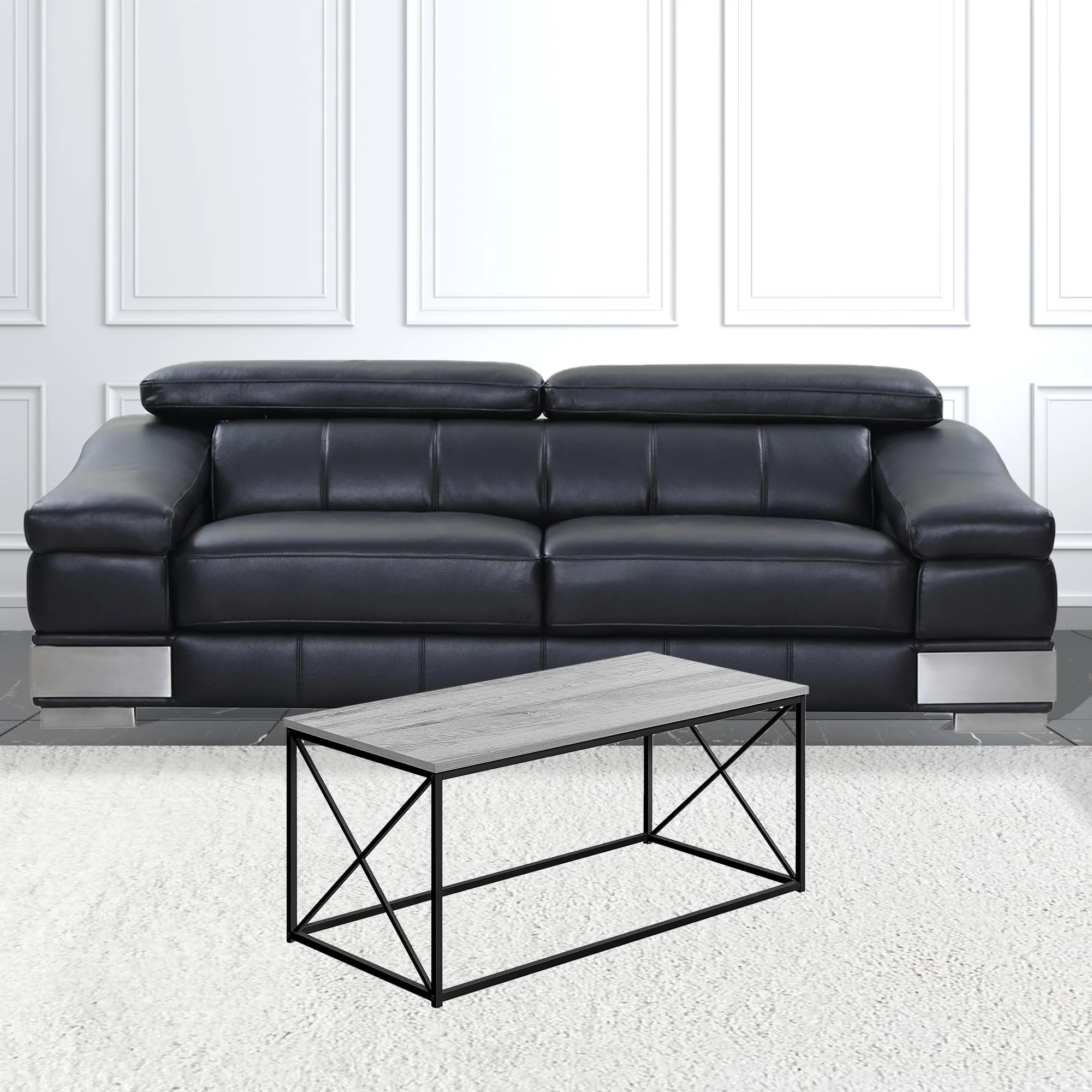 41" Grey Rectangular Coffee Table By Homeroots - Image 2