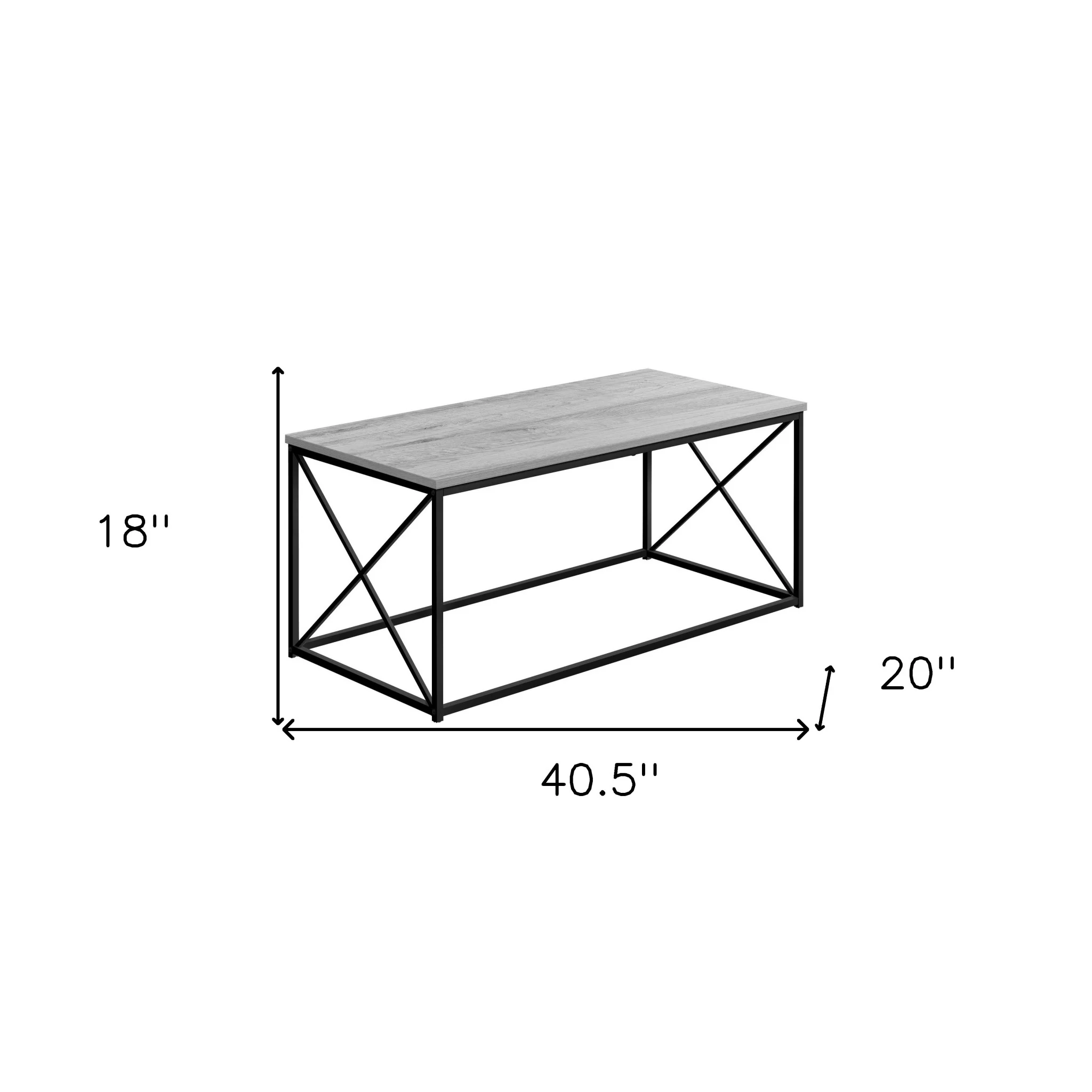 41" Grey Rectangular Coffee Table By Homeroots - Image 5