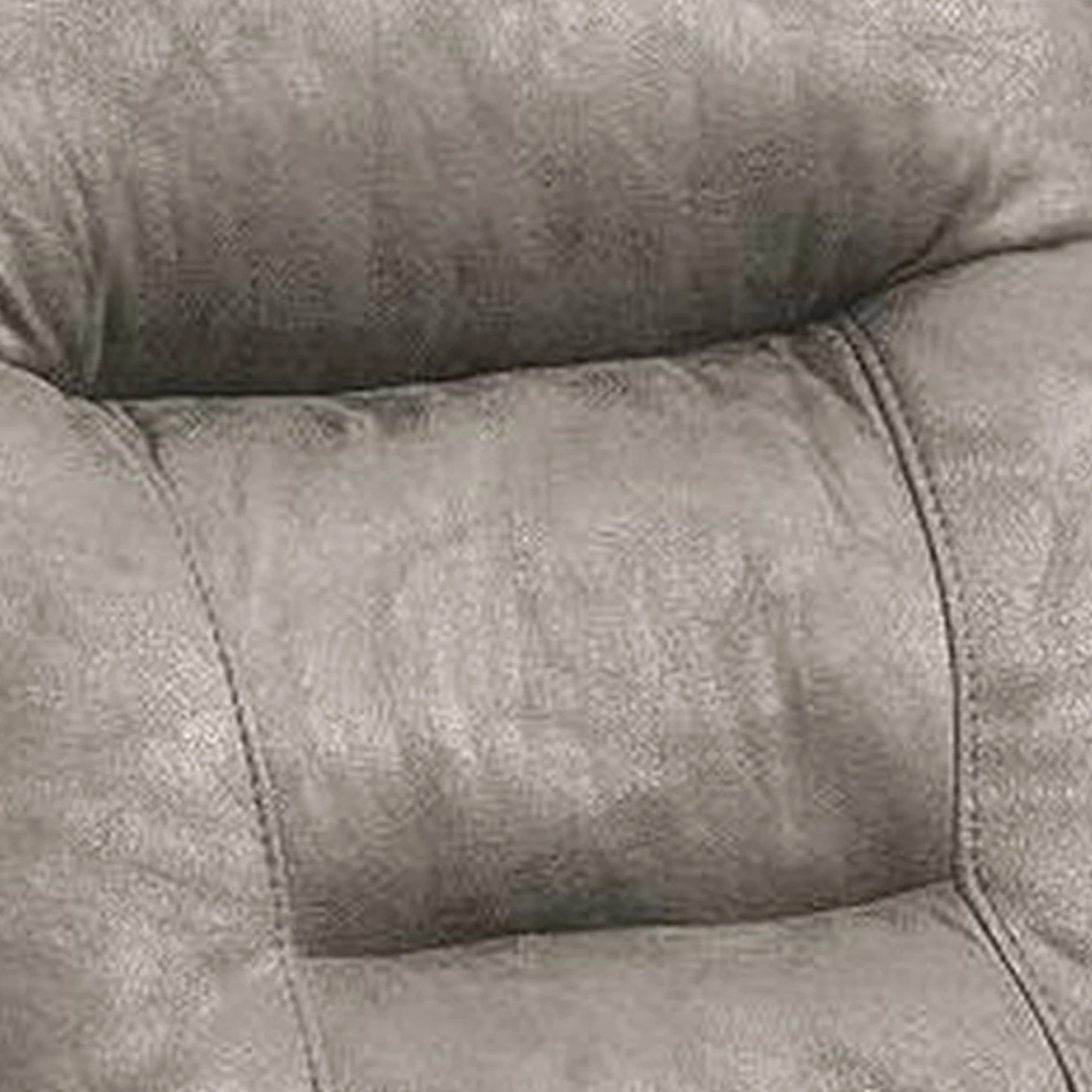 41 Inch Leatherette Power Recliner With Usb Port Gray By Benzara - Image 2