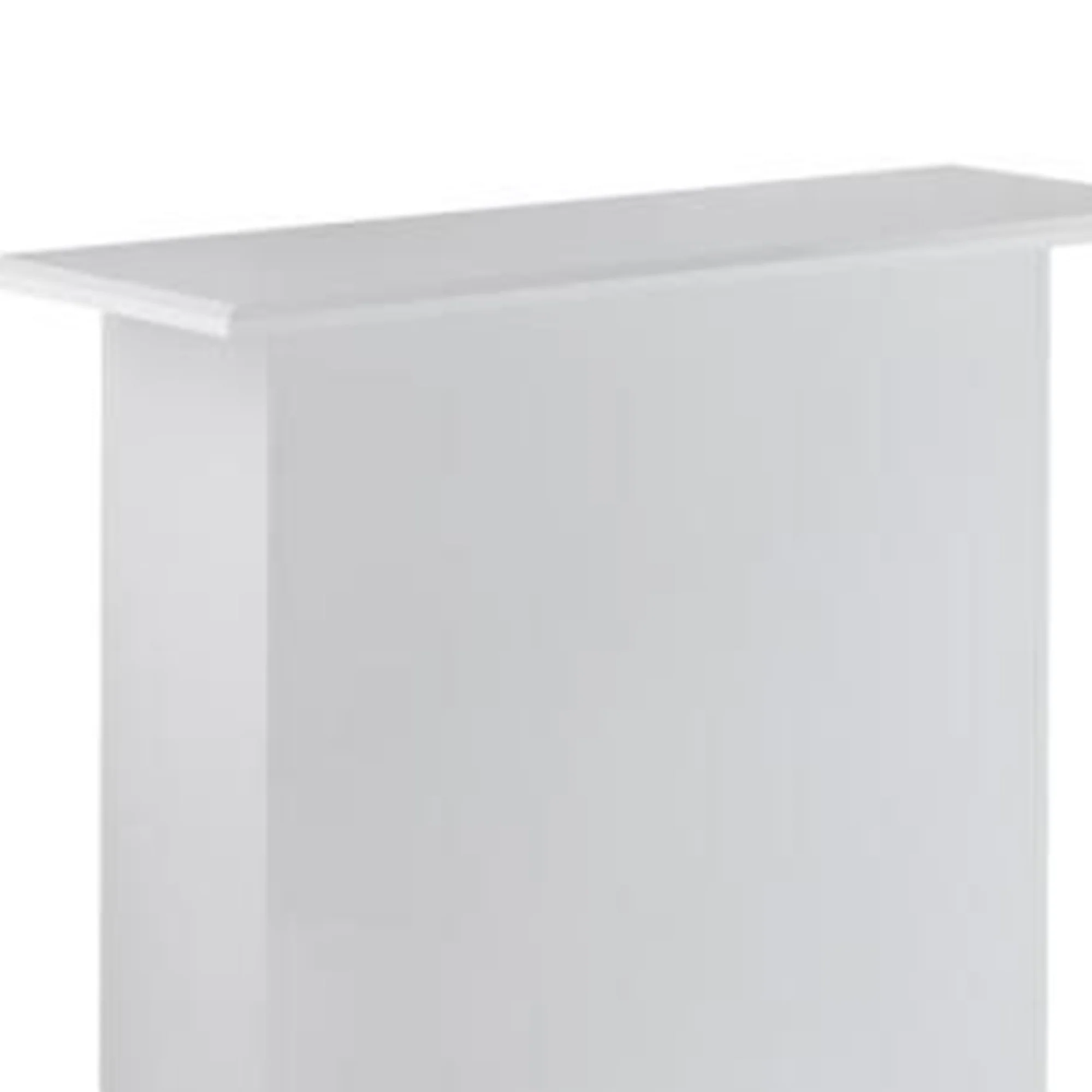41 Inch Rectangular Wooden Bar Table with Storage, White By Benzara - Image 4