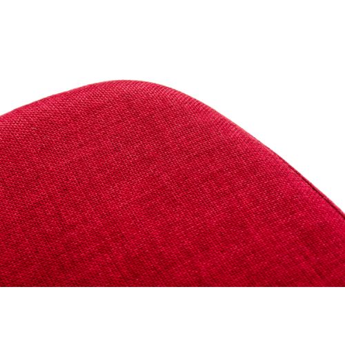 41' Red Fabric And Metal Bar Stool By Homeroots - Image 3