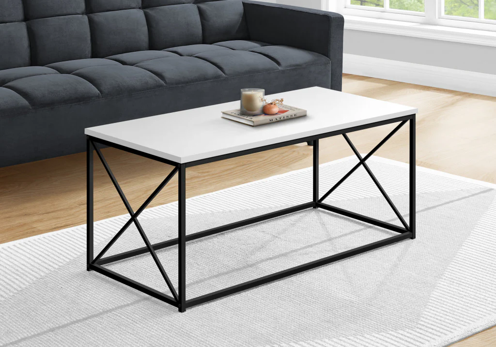 41" White Rectangular Coffee Table By Homeroots - Image 3