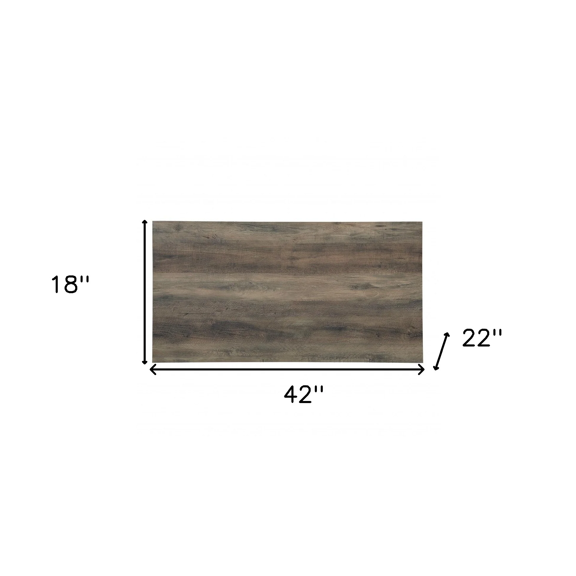 42" Black And Rustic Oak Rectangular Coffee Table With Two Shelves By Homeroots - Image 4