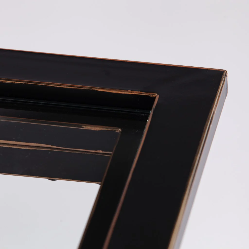 42" Black Glass And Metal Rectangular Coffee Table By Homeroots - 402094 - Image 9