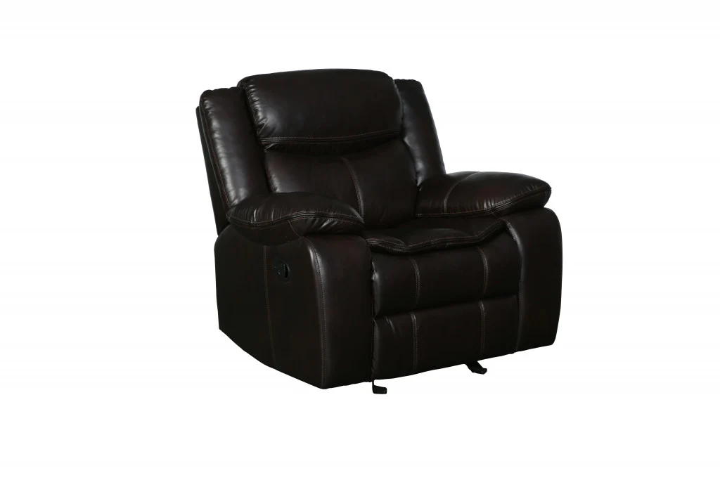 42" Brown Reclining Chair By Homeroots - Image 2