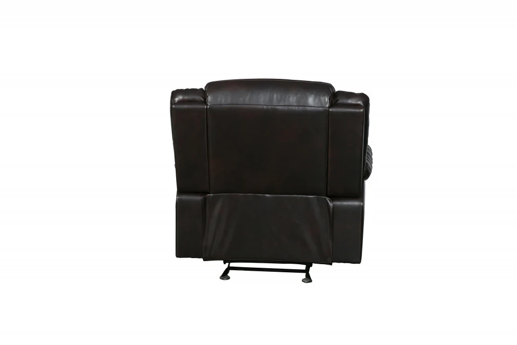 42" Brown Reclining Chair By Homeroots - Image 3