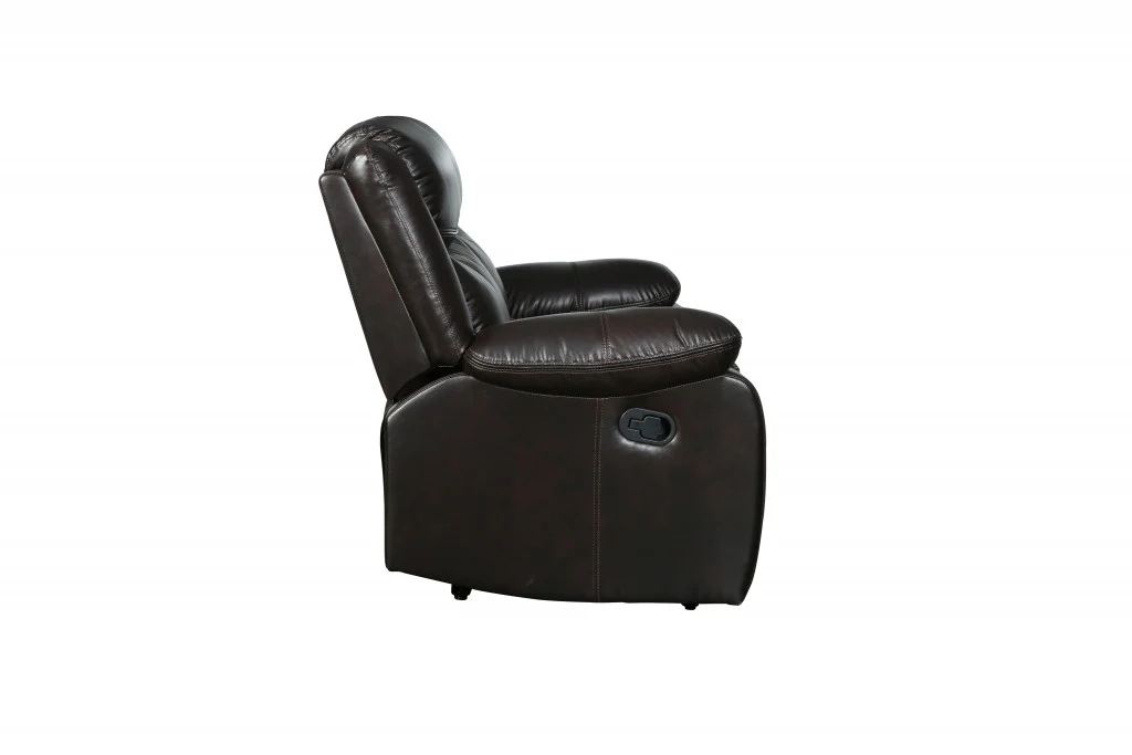 42" Brown Reclining Chair By Homeroots - Image 5