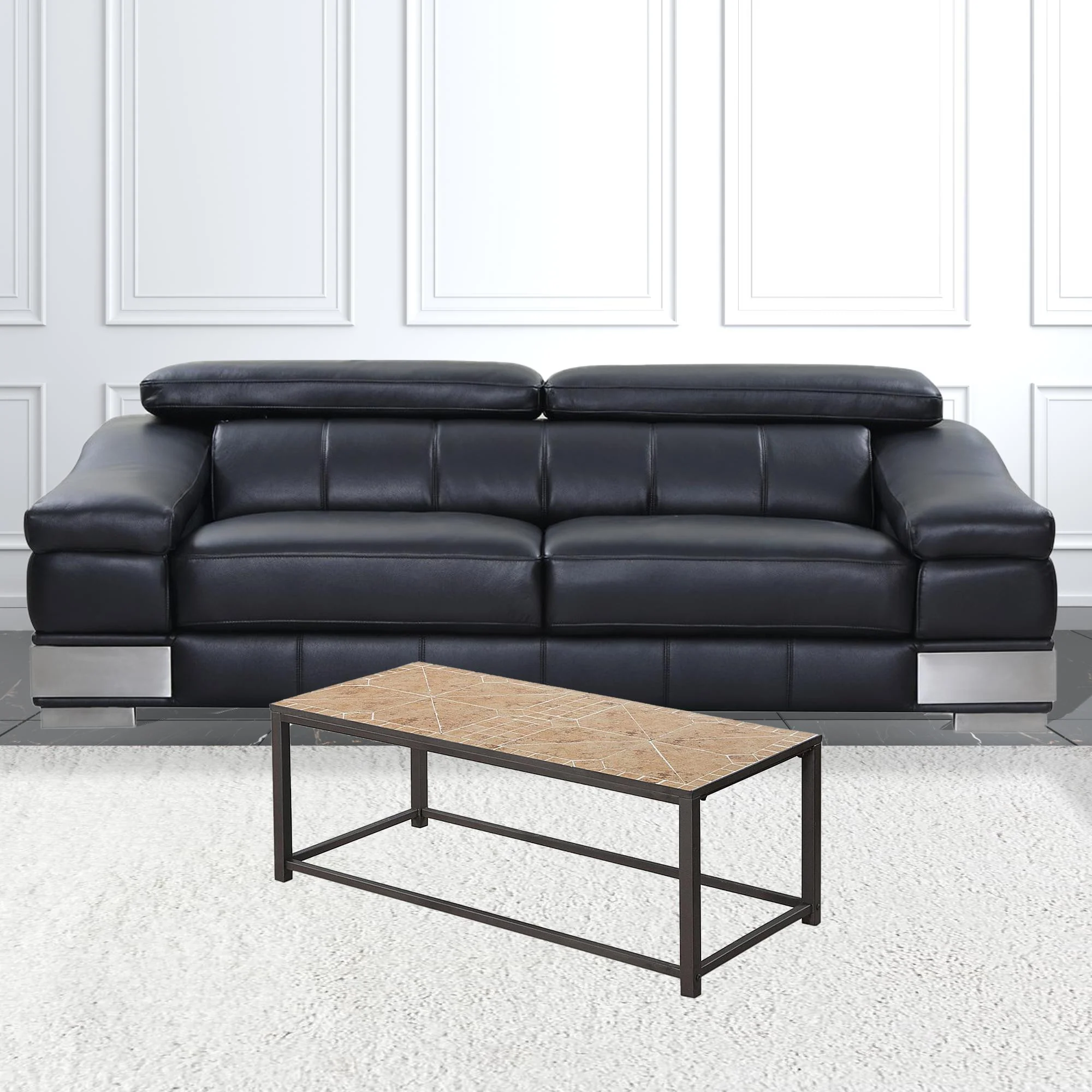 42" Brown Rectangular Coffee Table By Homeroots - Image 2