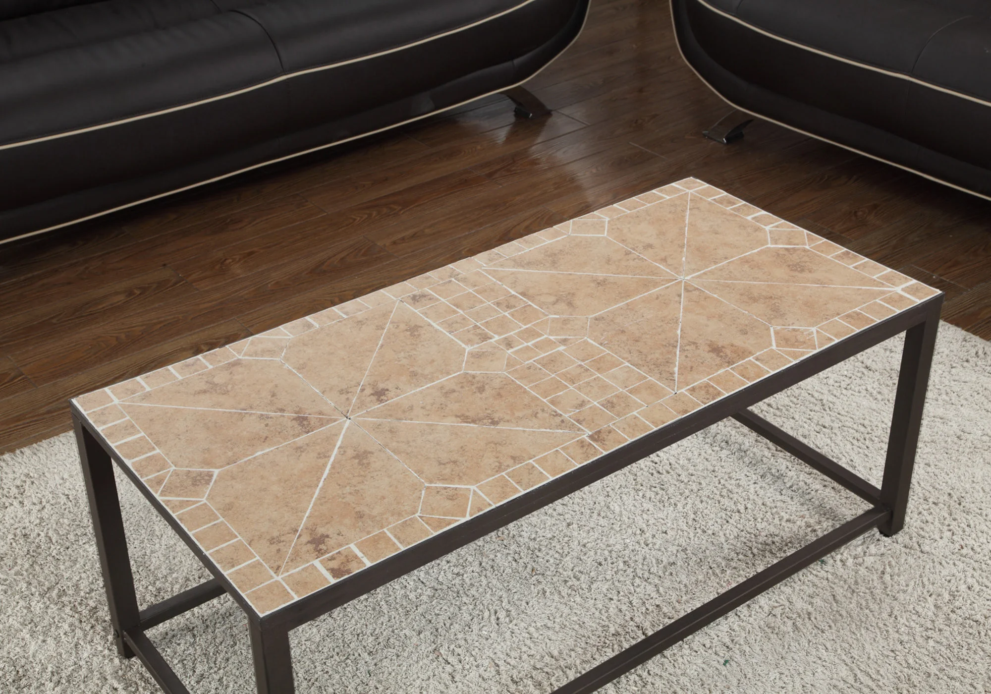 42" Brown Rectangular Coffee Table By Homeroots - Image 3
