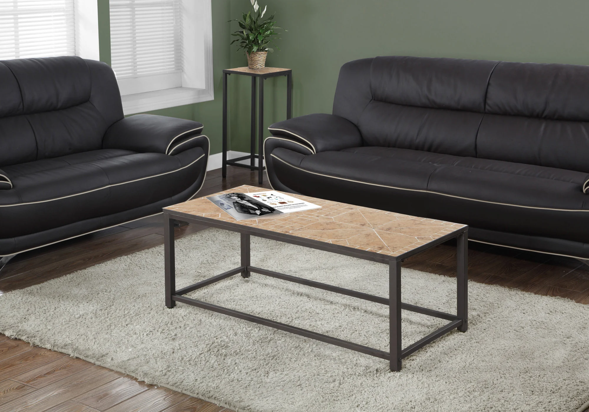 42" Brown Rectangular Coffee Table By Homeroots - Image 4