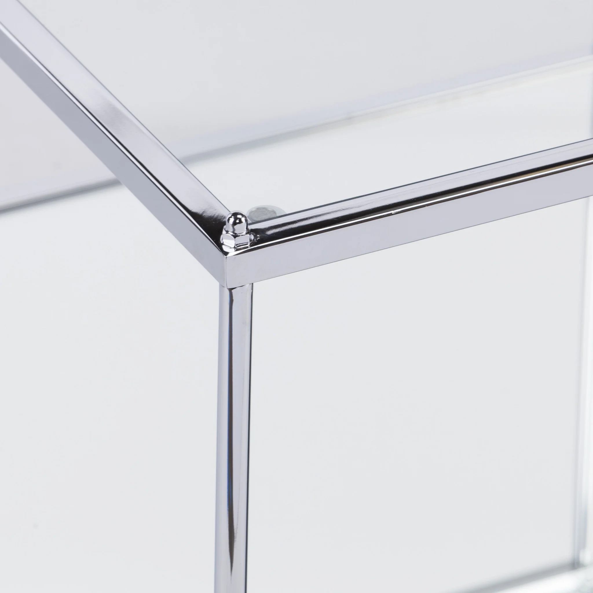 42" Chrome Glass And Metal Rectangular Mirrored Coffee Table By Homeroots - Image 6