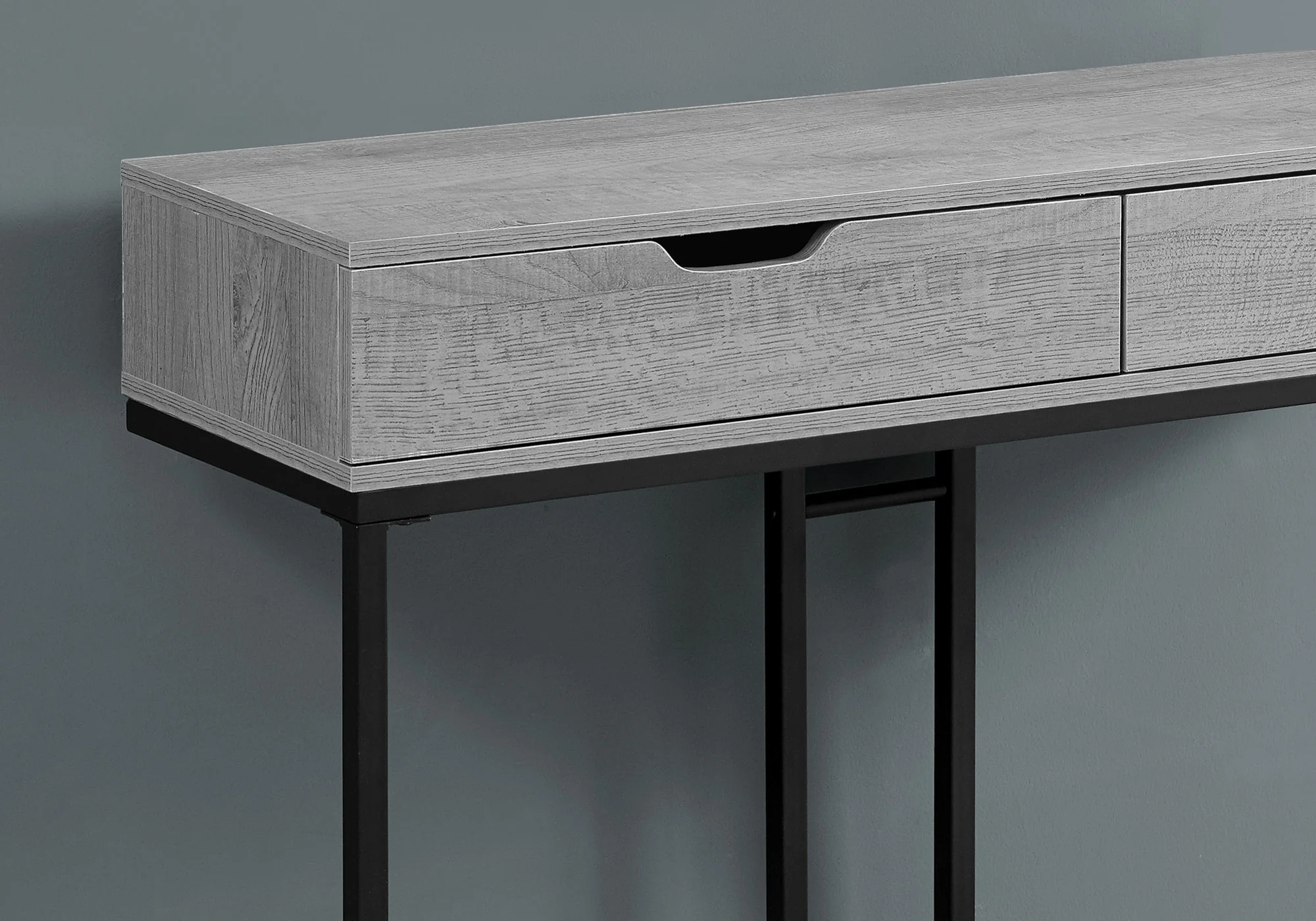 42" Gray And Black Frame Console Table By Homeroots - Image 3