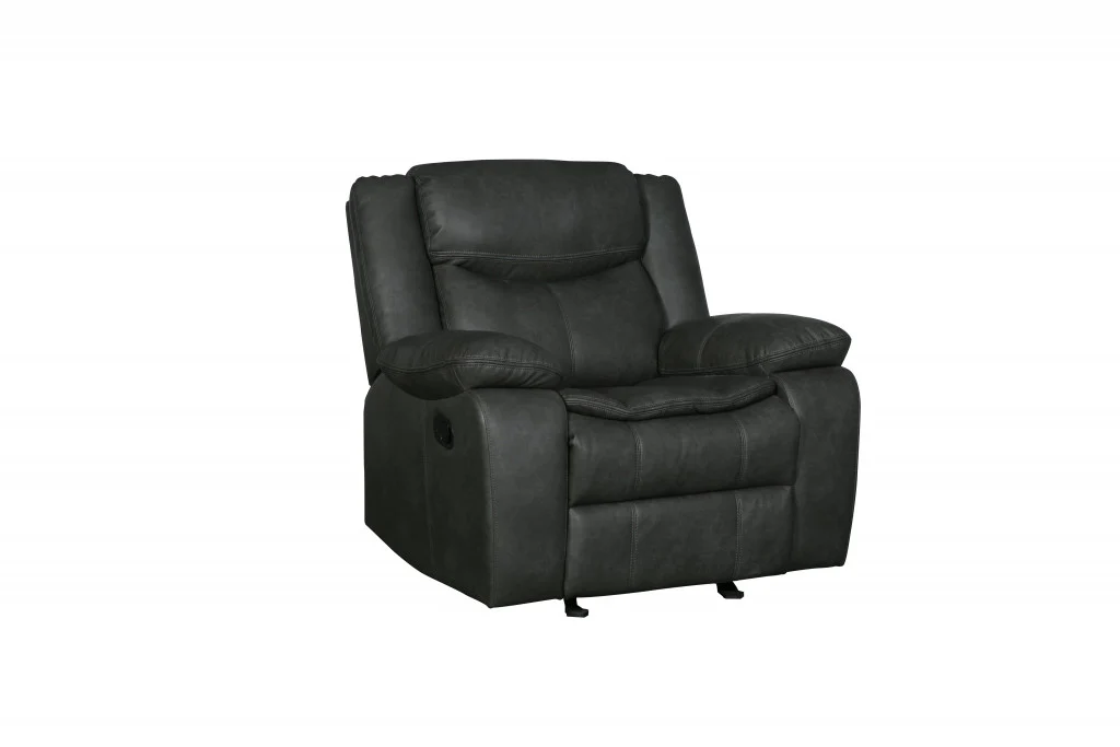 42" Gray Reclining Chair By Homeroots - Image 2