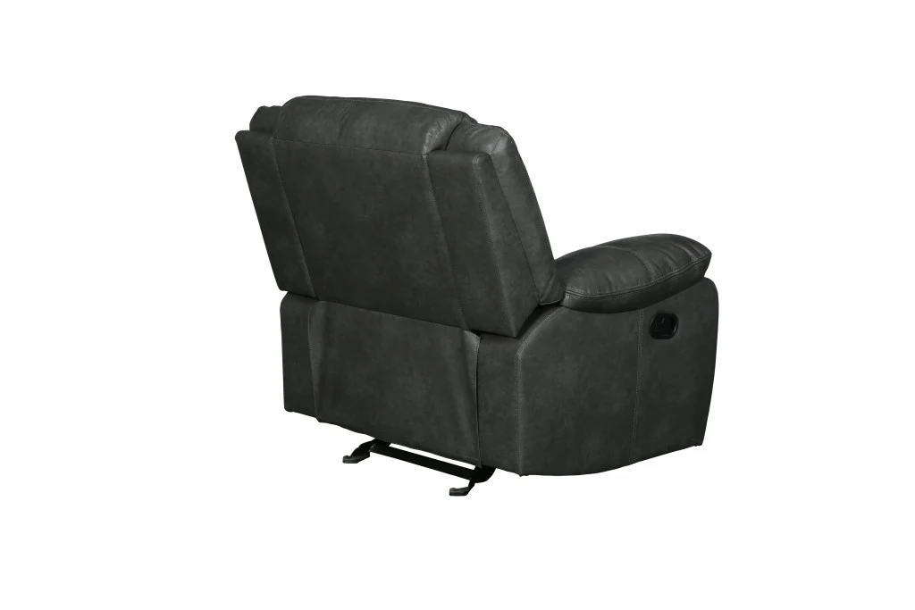 42" Gray Reclining Chair By Homeroots - Image 3