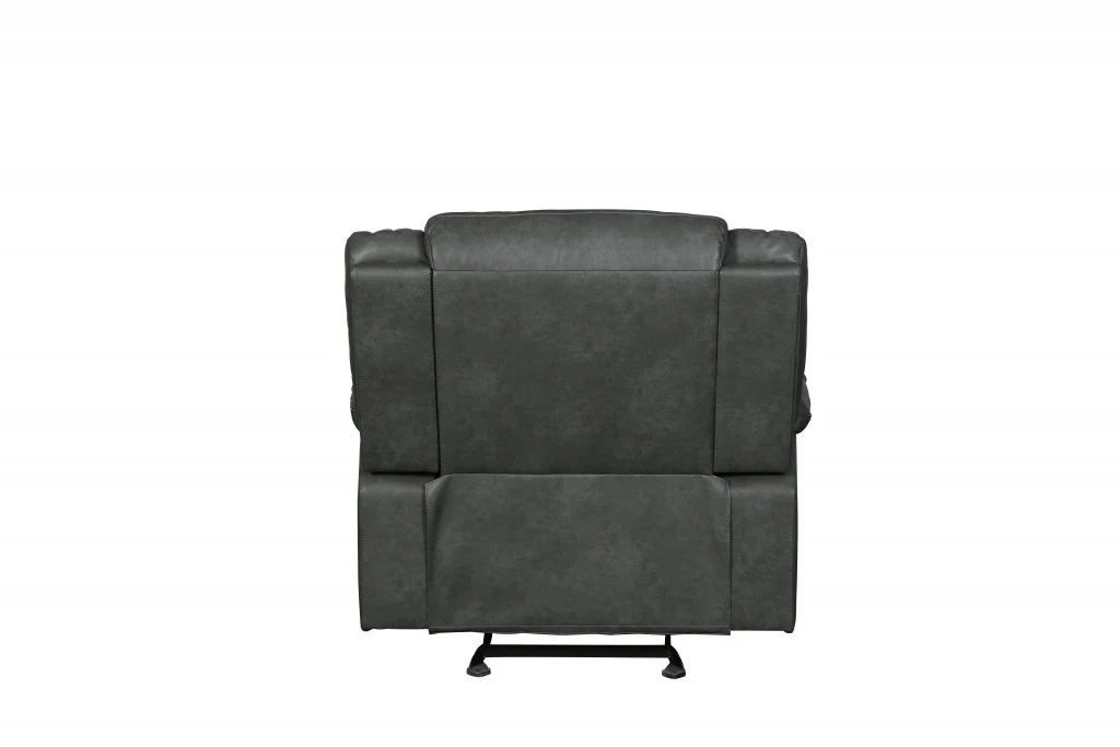 42" Gray Reclining Chair By Homeroots - Image 4
