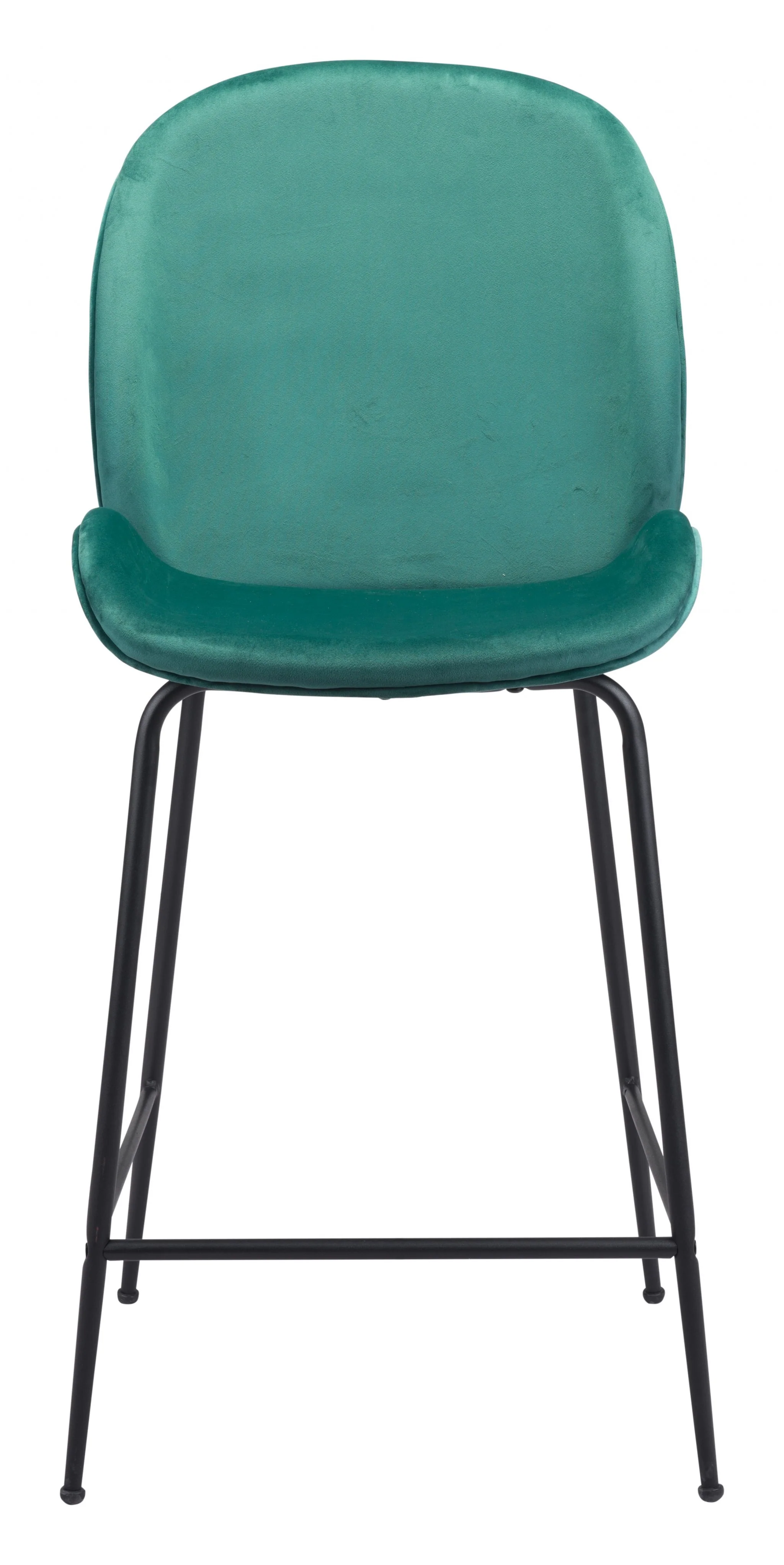 42" Green And Black Steel Low Back Counter Height Bar Chair With Footrest By Homeroots - Image 3