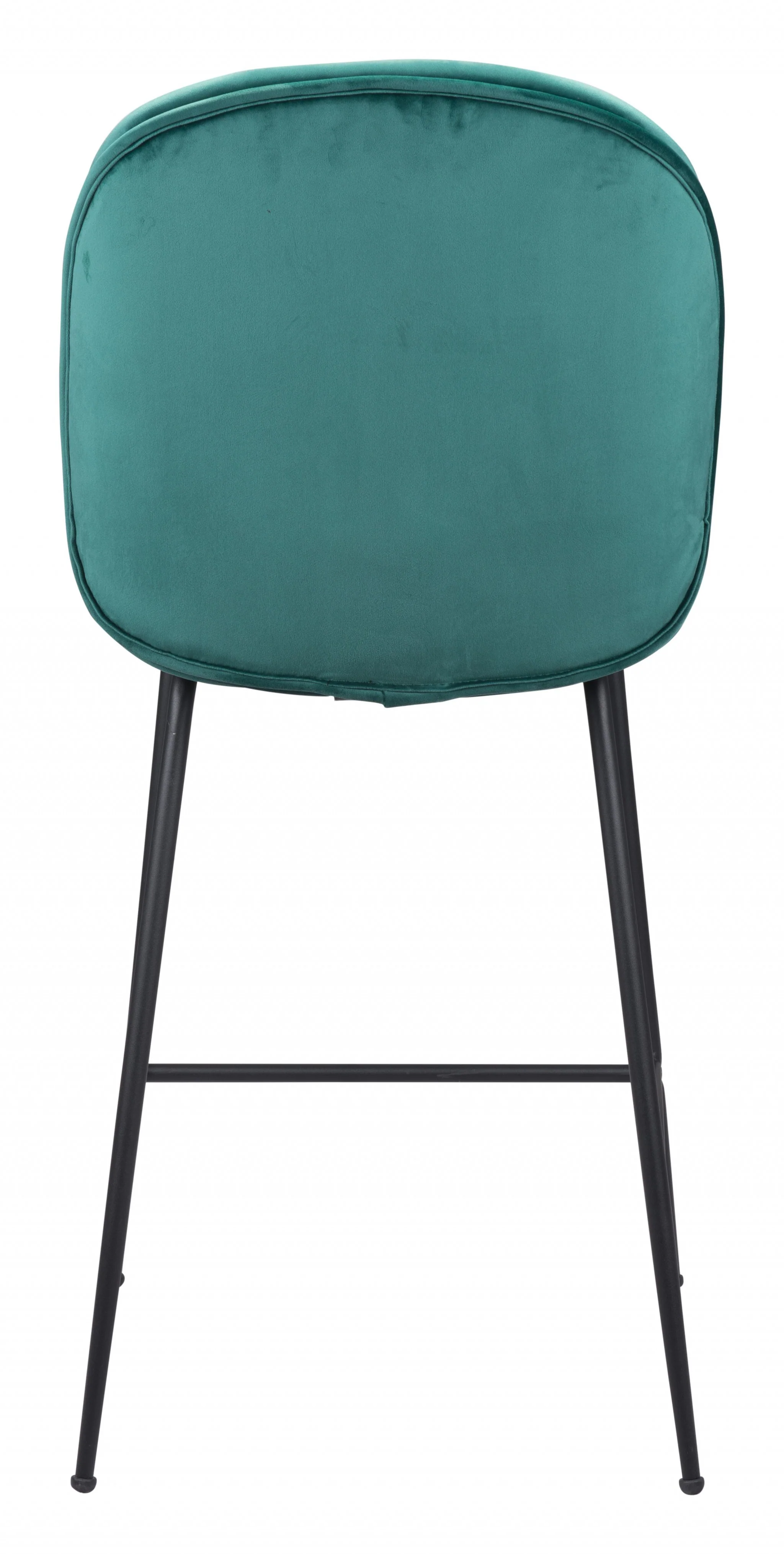 42" Green And Black Steel Low Back Counter Height Bar Chair With Footrest By Homeroots - Image 4
