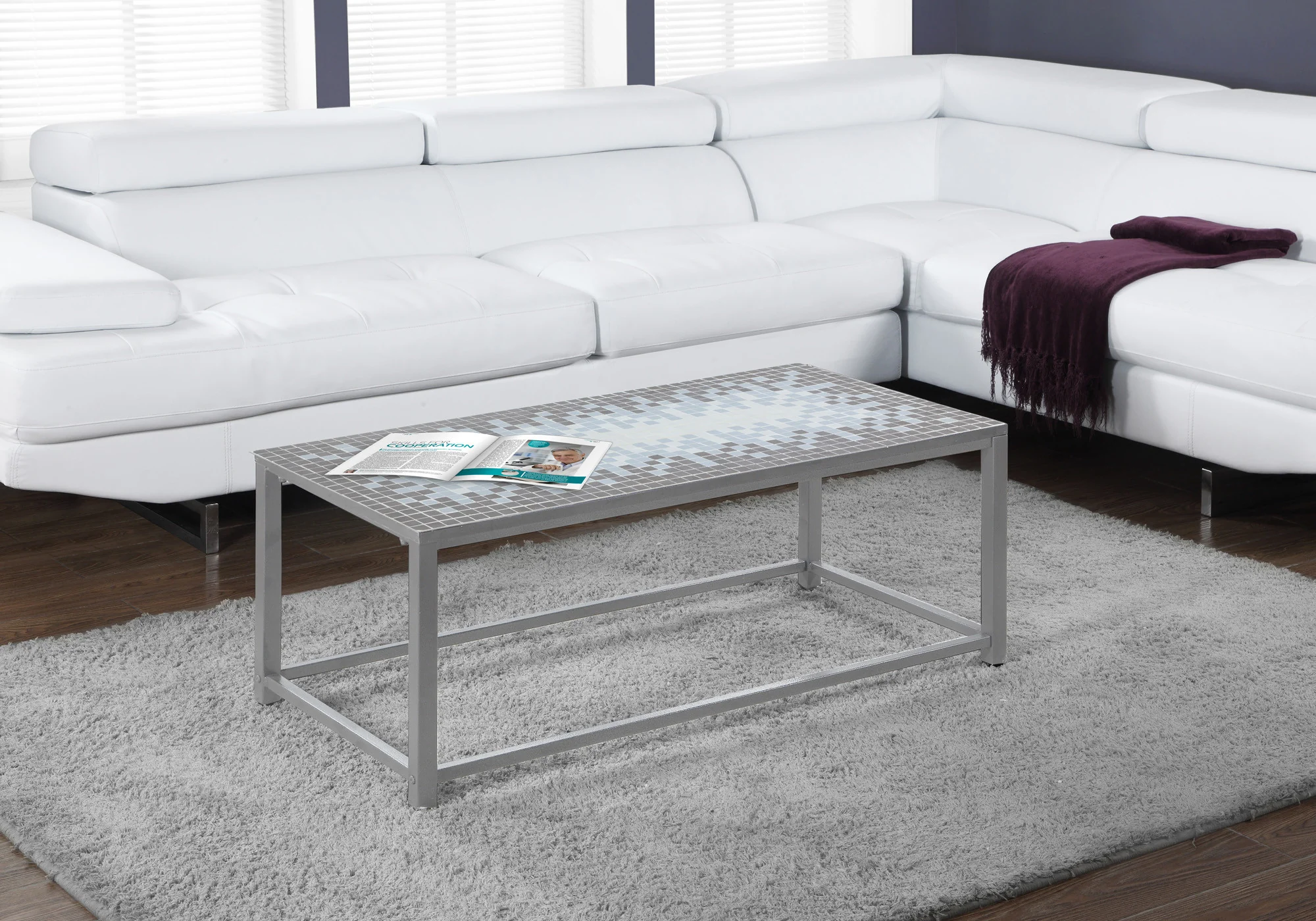 42" Grey Rectangular Coffee Table By Homeroots - Image 4