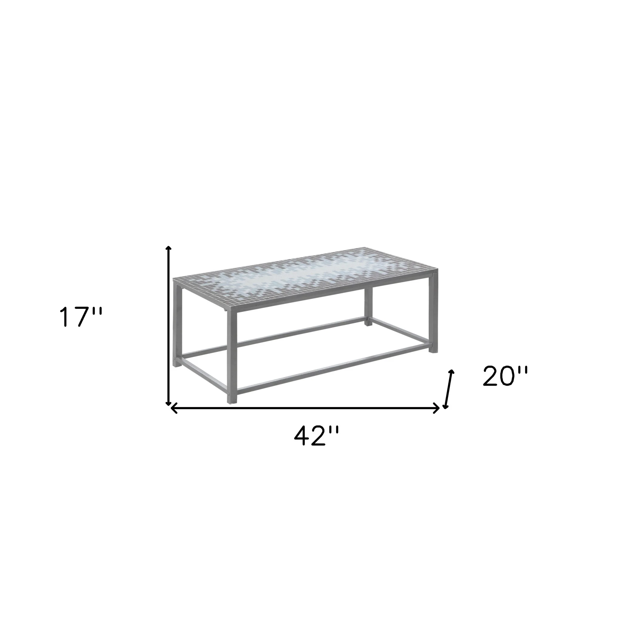 42" Grey Rectangular Coffee Table By Homeroots - Image 5
