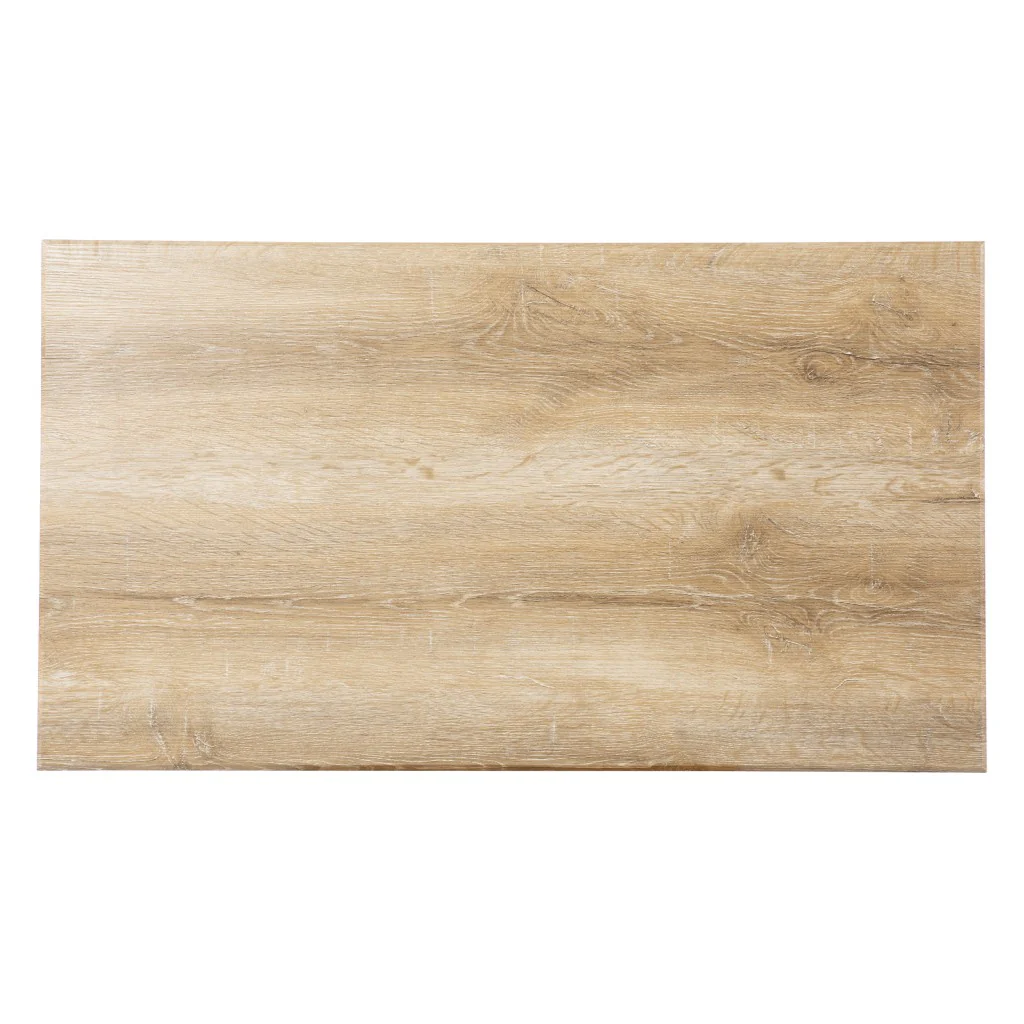 42" Natural Light Brown Wood Two Tier Rectangular Coffee Table By Homeroots - Image 4
