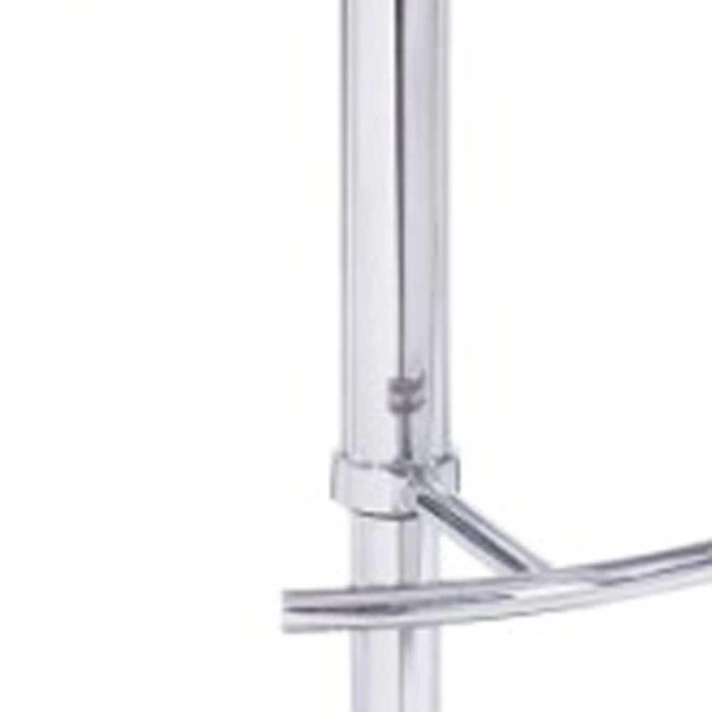 42' White Leatherette And Steel Bar Stool By Homeroots - Image 5