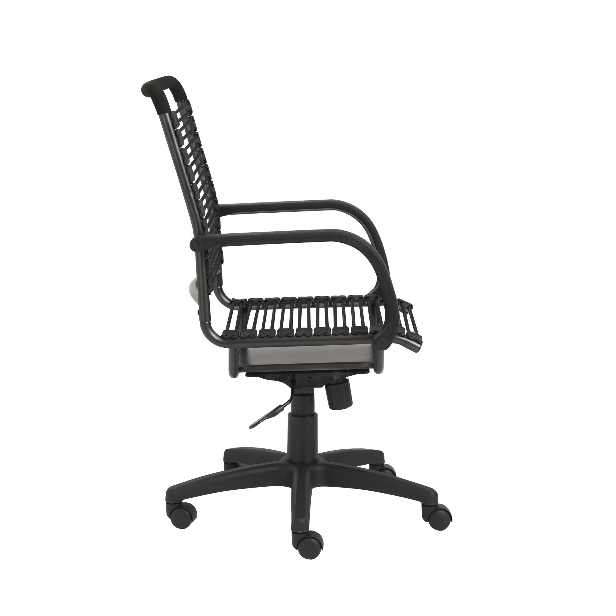 43" All Black Round Bungee Cord High Back Office Chair By Homeroots - Image 4