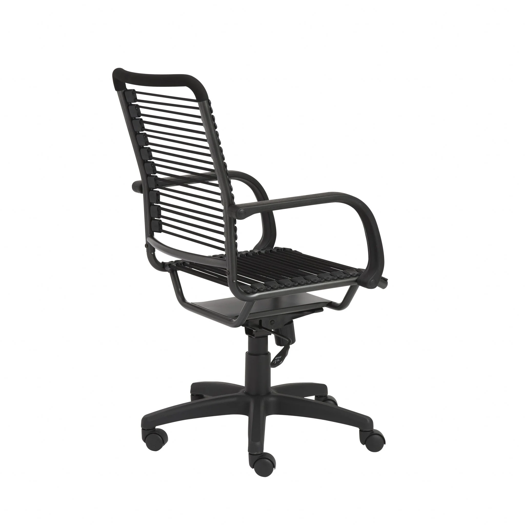 43" All Black Round Bungee Cord High Back Office Chair By Homeroots - Image 5