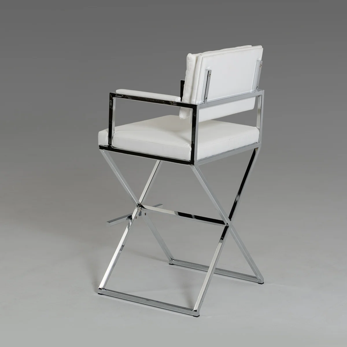 43' Black Leatherette And Steel Bar Stool By Homeroots - Image 5