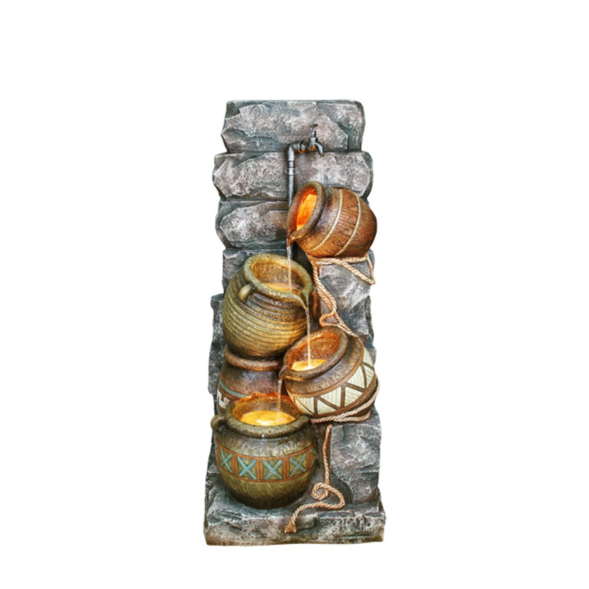 43" Brown/Orange Polyresin Sculpture By Homeroots - Image 2
