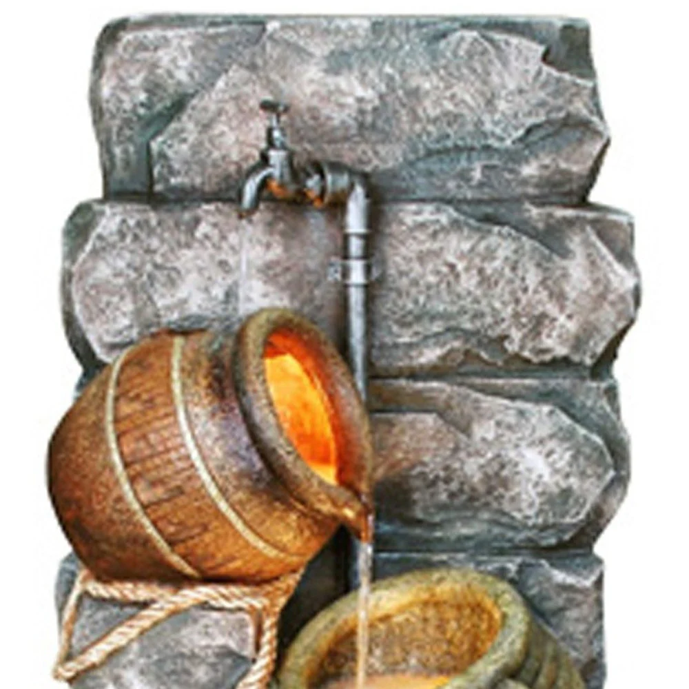 43" Brown/Orange Polyresin Sculpture By Homeroots - Image 3