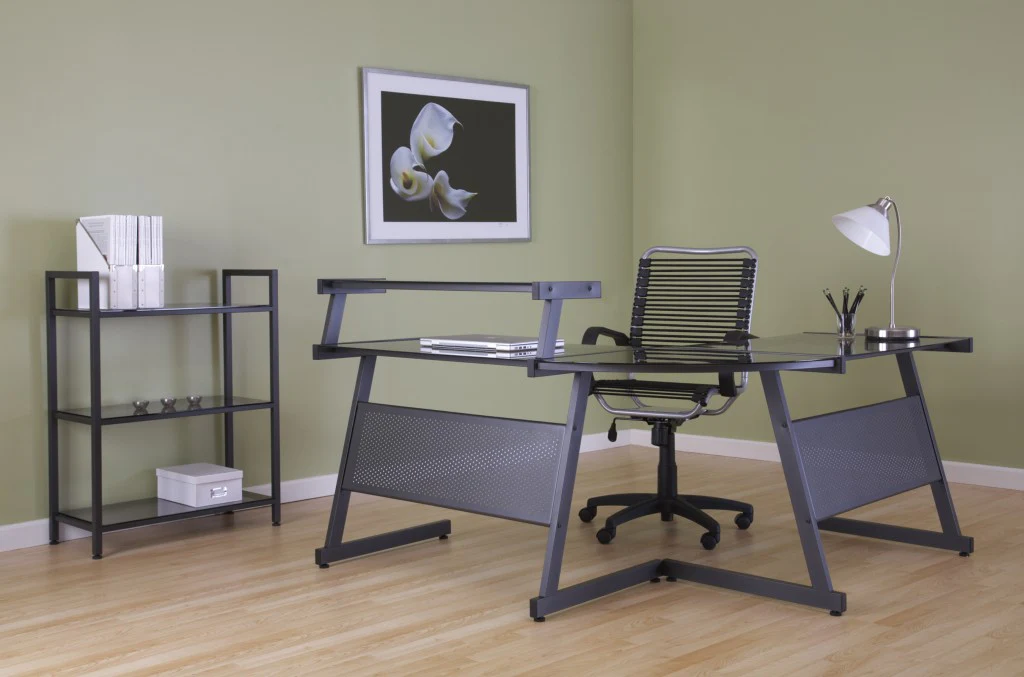 43" Chrome and Black Round Bungee Cord High Back Office Chair By Homeroots - Image 7