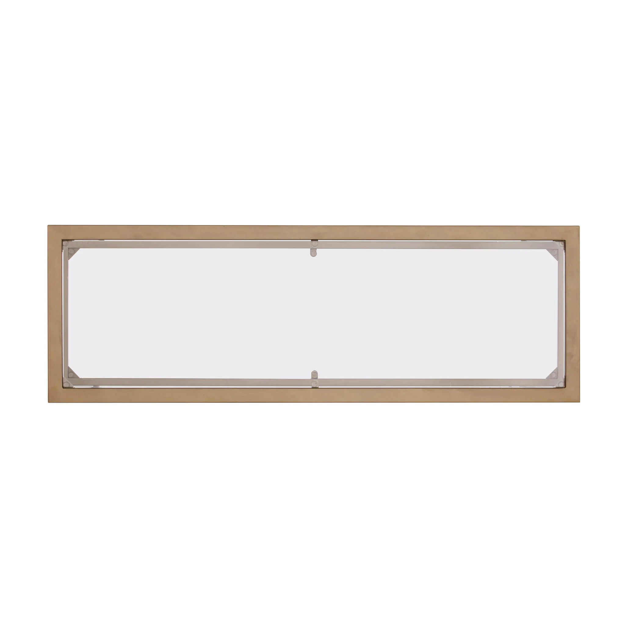43" Clear and Gold Glass Console Table With Storage By Homeroots - Image 5