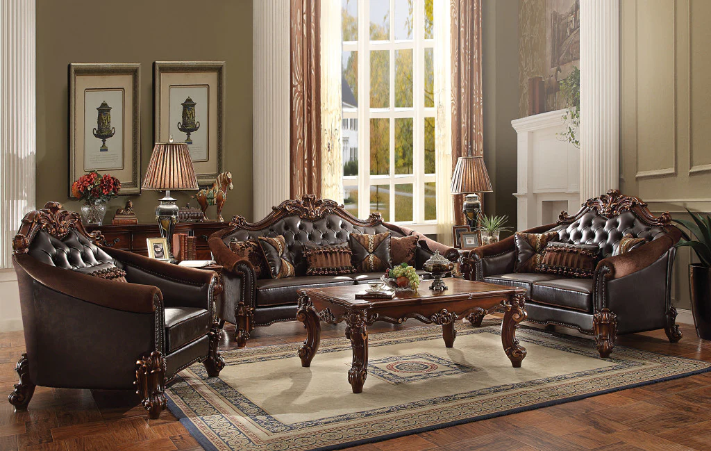 43" Dark Brown Faux Leather Tufted Barrel Chair By Homeroots - Image 5